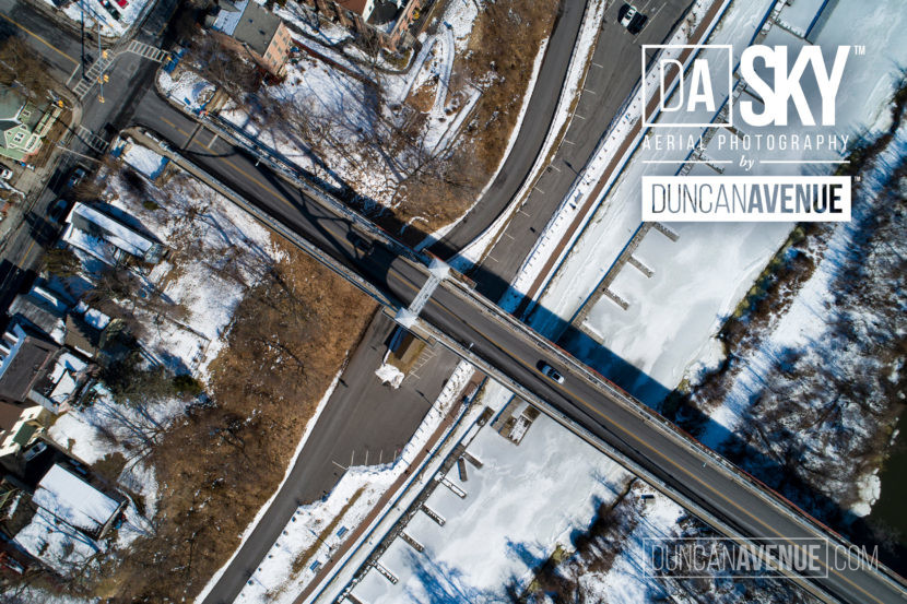 Flying above Kingston - the first capital of New York. Aerial photography by DA SKY Services (Photographer Maxwell Alexander/Duncan Avenue Studio)
