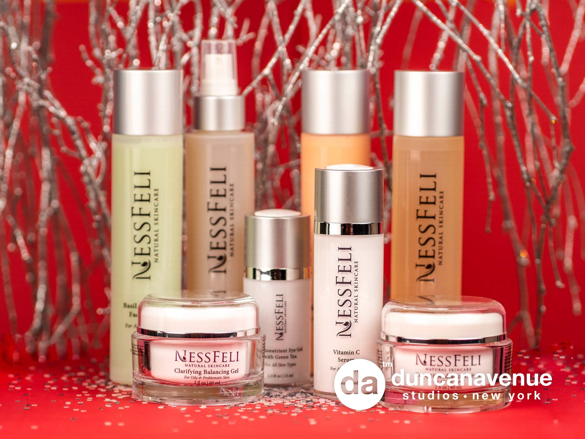 NessFeli Natural Skincare Product Photography – Holiday Campaign