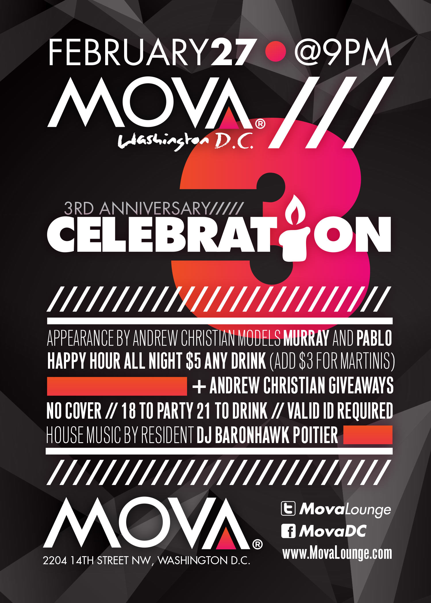 Mova Lounge 2.0 – Nightclub Event Flyers Design