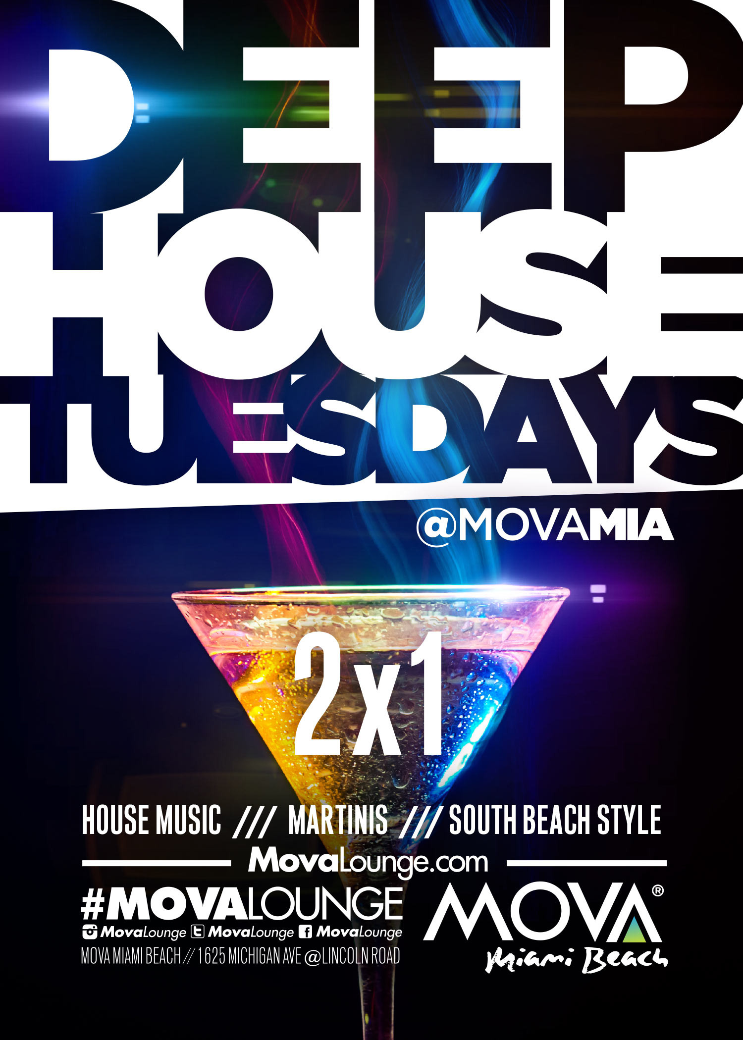 Mova Lounge Miami – Nightclub Event Flyers Design by Maxwell Alexander