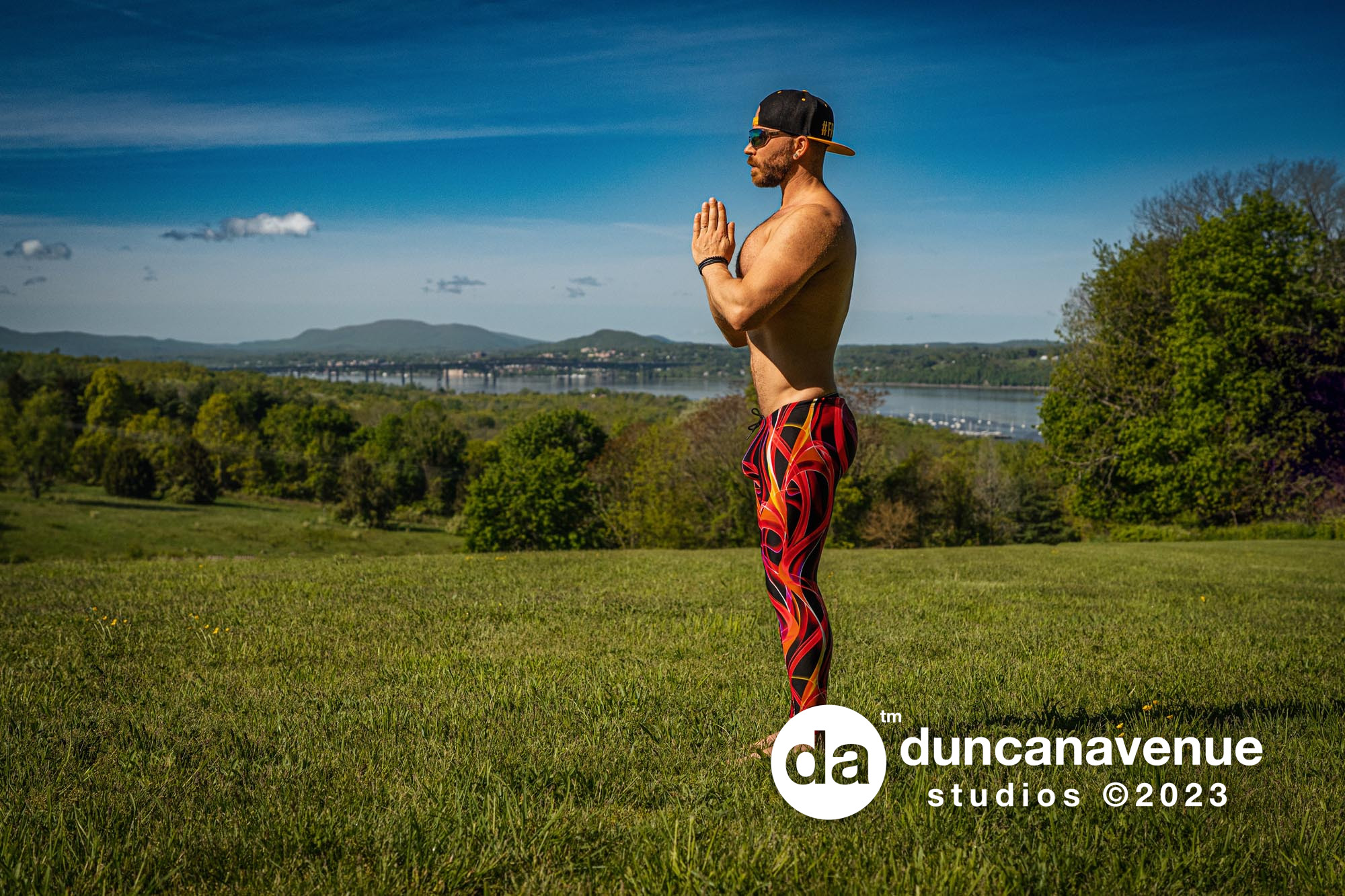 Fitness Model Maxwell Alexander for the Hudson Valley Style Magazine – Outdoor Yoga Photoshoot – Duncan Avenue Studios – Fitness Photography