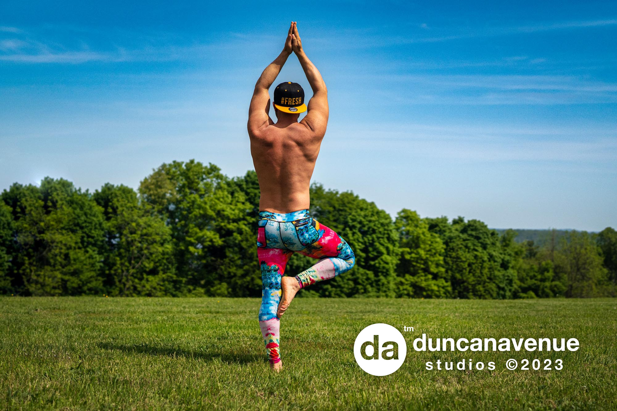 Fitness Model Maxwell Alexander for the Hudson Valley Style Magazine – Outdoor Yoga Photoshoot – Duncan Avenue Studios – Fitness Photography